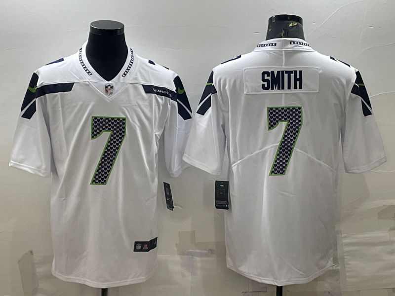 Men Seattle Seahawks #7 Smith White 2022 Nike New Vapor Untouchable Limited NFL Jersey->seattle seahawks->NFL Jersey